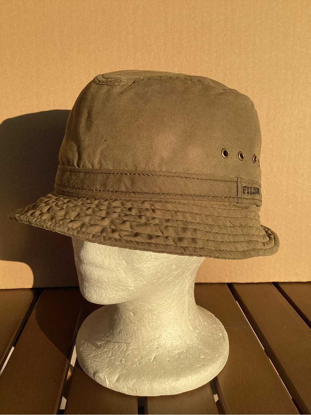 Vintage Filson tin cloth Packer hat Style 60020 made in USA bucket hat
